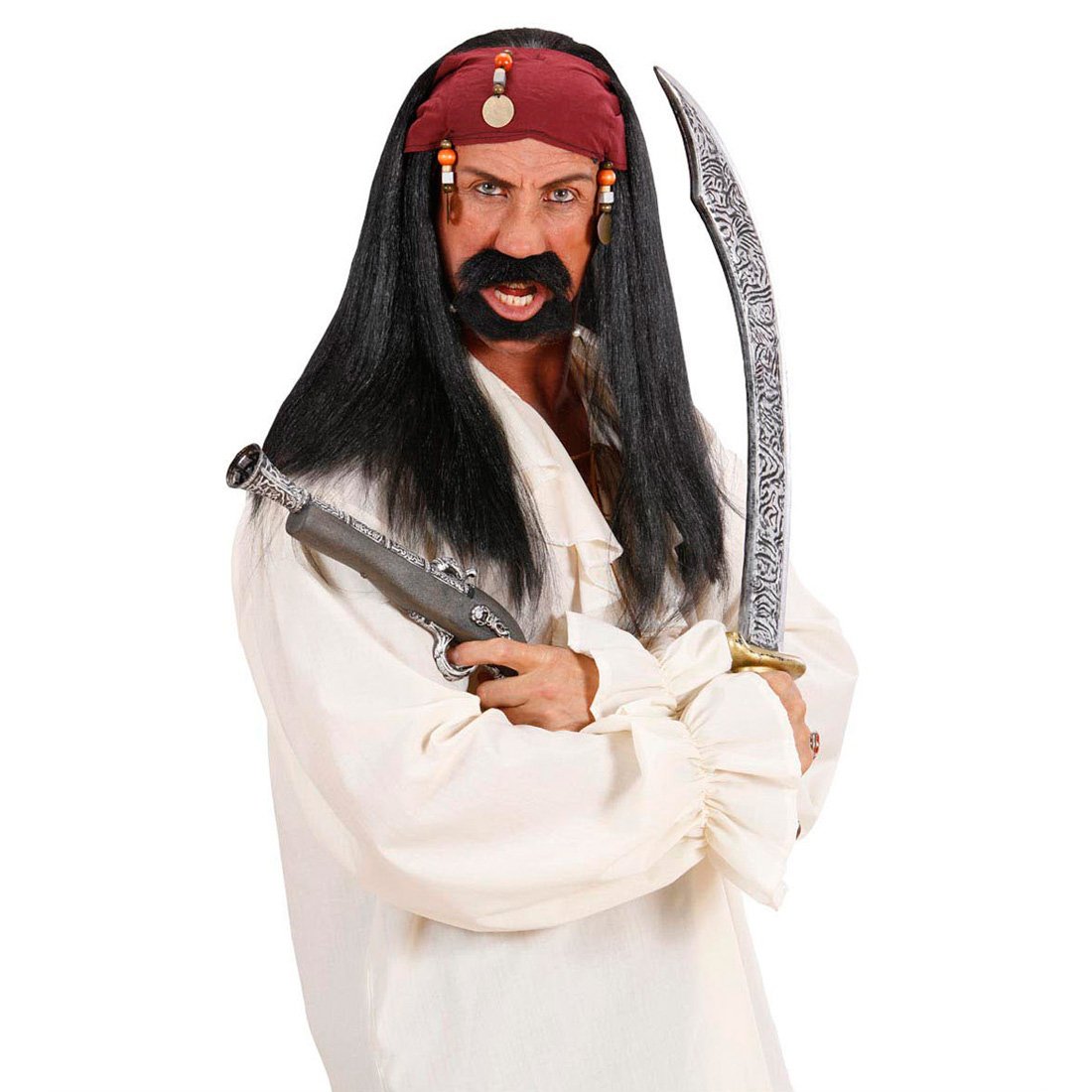 Espada Pirata, Daga árabe, 46 cm, Espada Pirata, Sable Oriental, Armas de Juguete