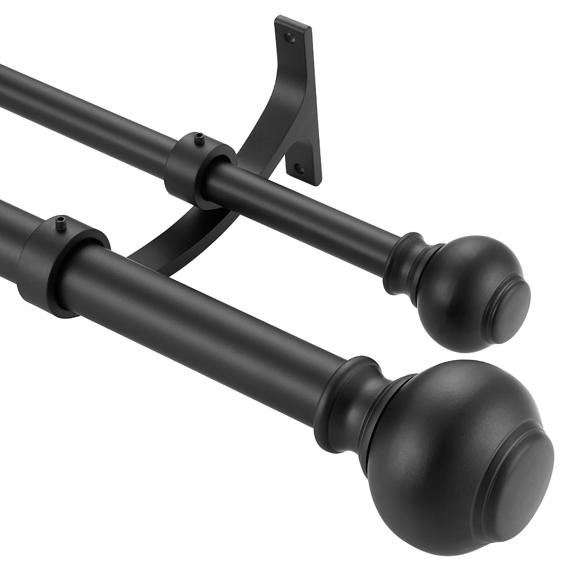 Duplex Window Rods Snapklik.com : 1 Inch Double Curtain Rods 84 To 120 Inches, Window Dual ...