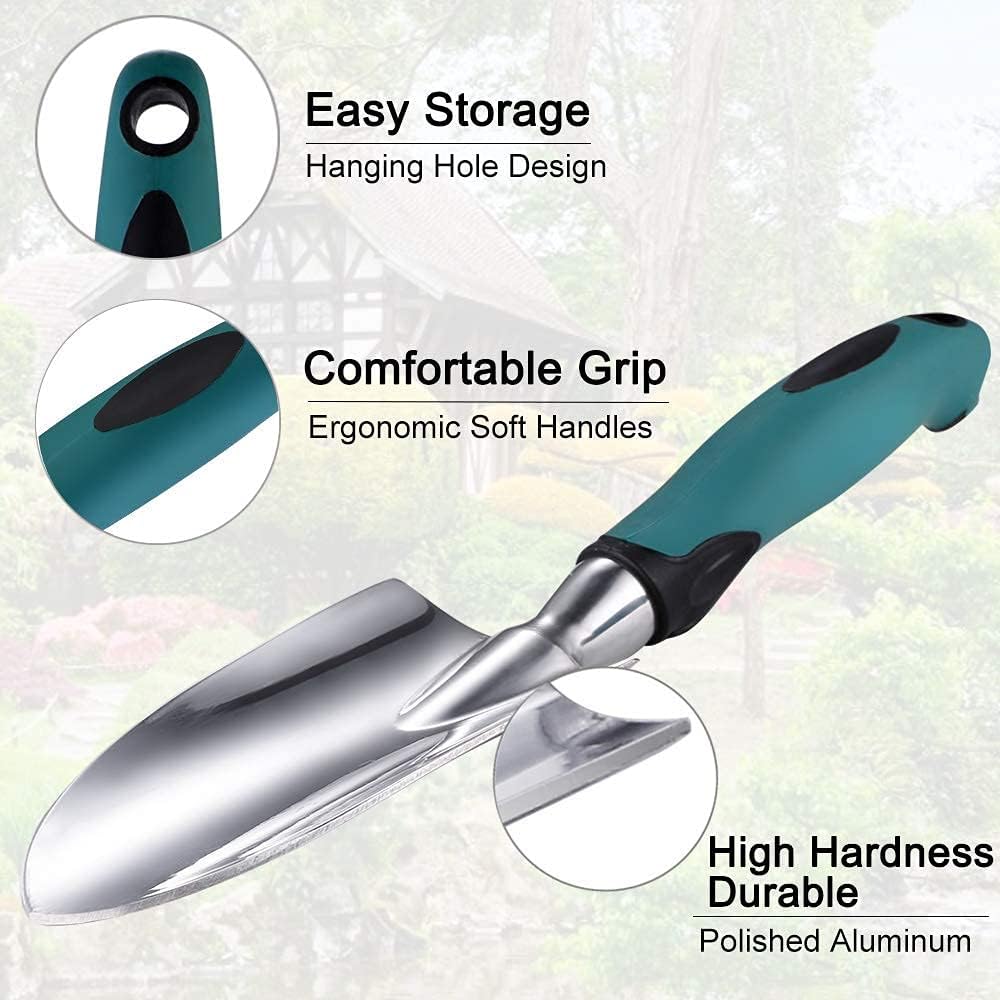 FANHAO 3 Piece Heavy Duty Gardening Tools + Garden Hose Nozzle Sprayer Heavy Duty