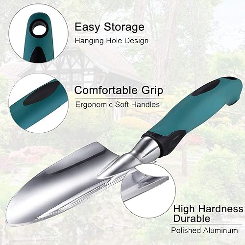 Miniatura 8 de FANHAO 3 herramientas de jardinería resistentes + boquilla de manguera de jardín resistente