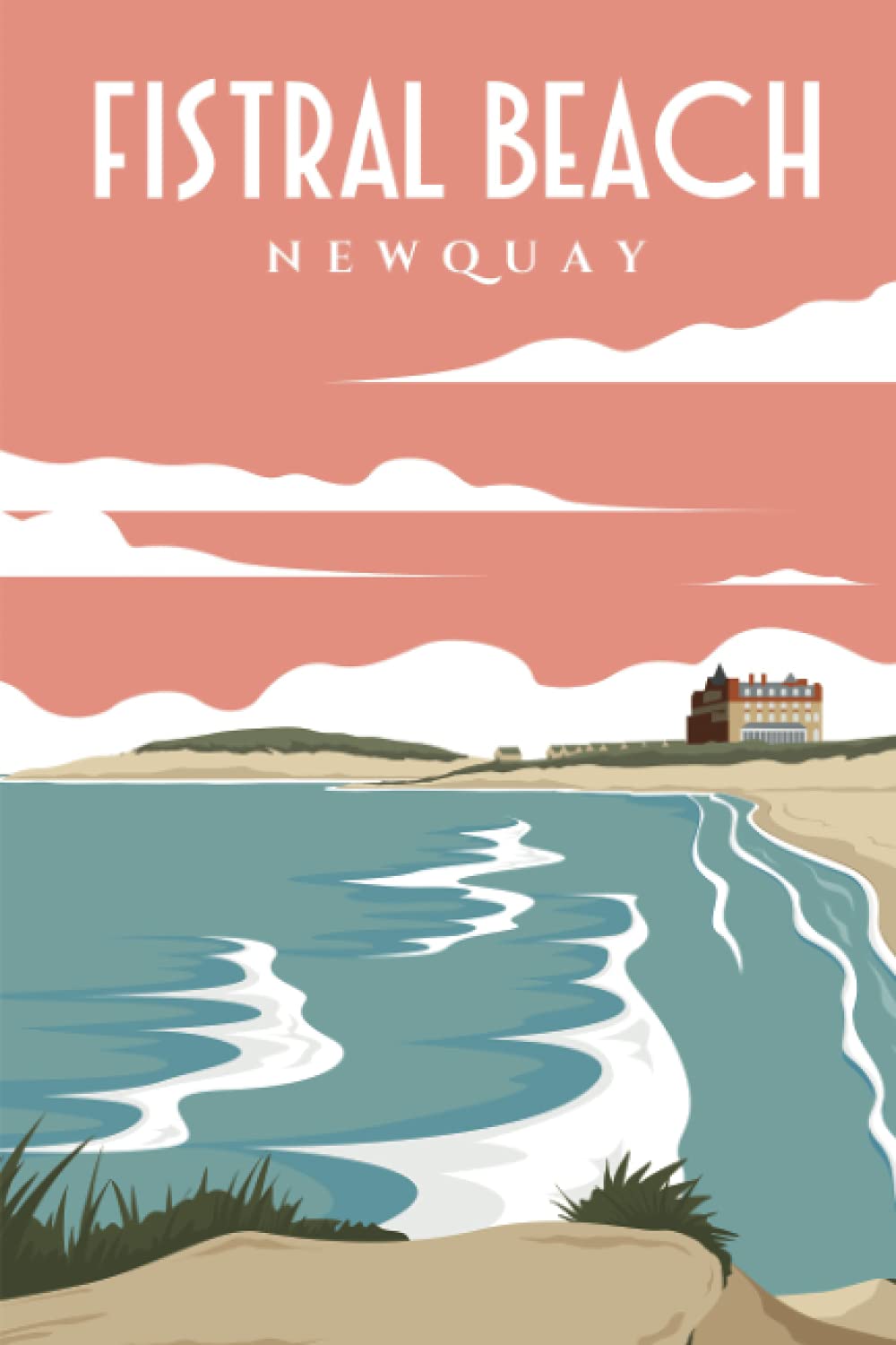 Fistral Beach Newquay Notebook: 120 Pages of Ruled Lined & Blank Paper