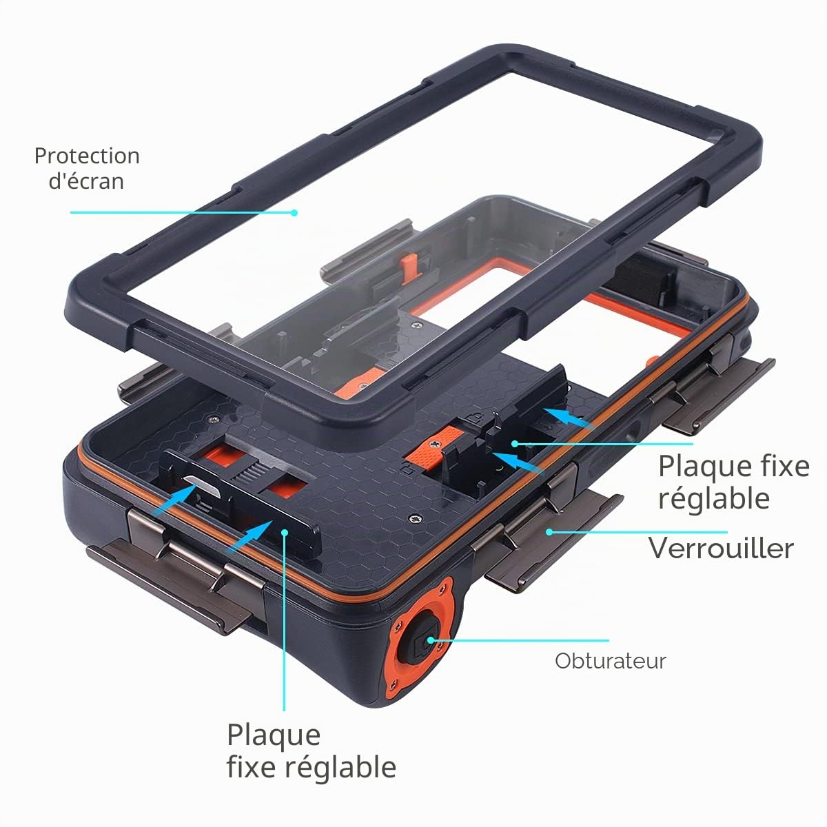 AICase Boîtier étanche Universel pour Photographie sous-Marine pour iPhone 14 Pro Max/14 Pro/14 Plus/14/13/12//11/8/7/6[15 m], Coque de plongée pour Galaxy S21/S22/S23/S23+/S23 Ultra