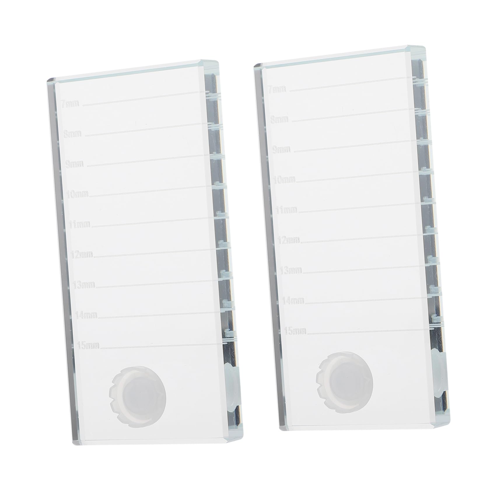 Ipetboom 2pcs 10x5cm Eyelash Glass Pallet for Lash Extensions Easy Application Home Salon Use