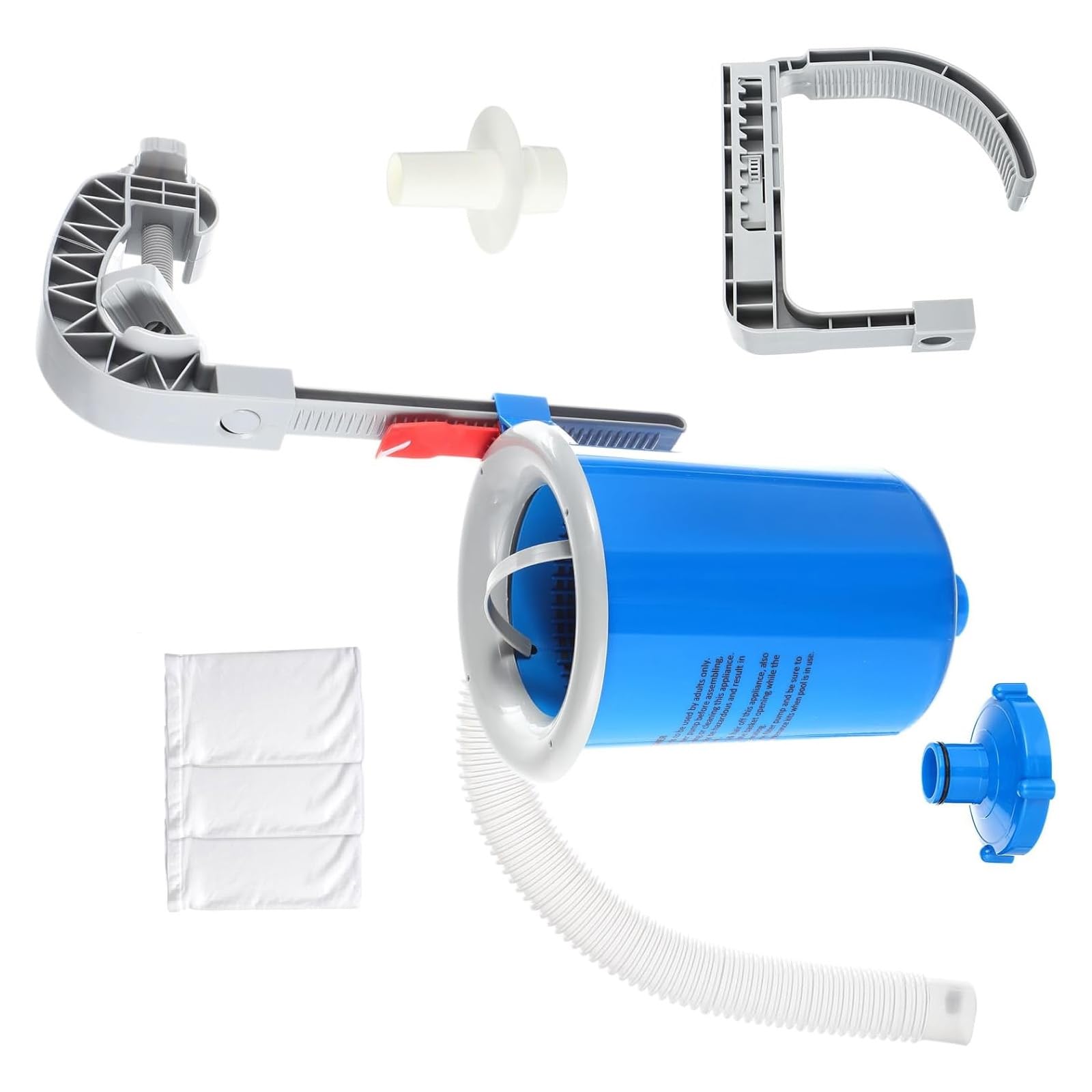 Jazuaiao Pool Skimmer Wall Mount Pool Surfacing Skimmer with Hose and Basket Adjustable Floating Filter Automatically Surfacing with Hose