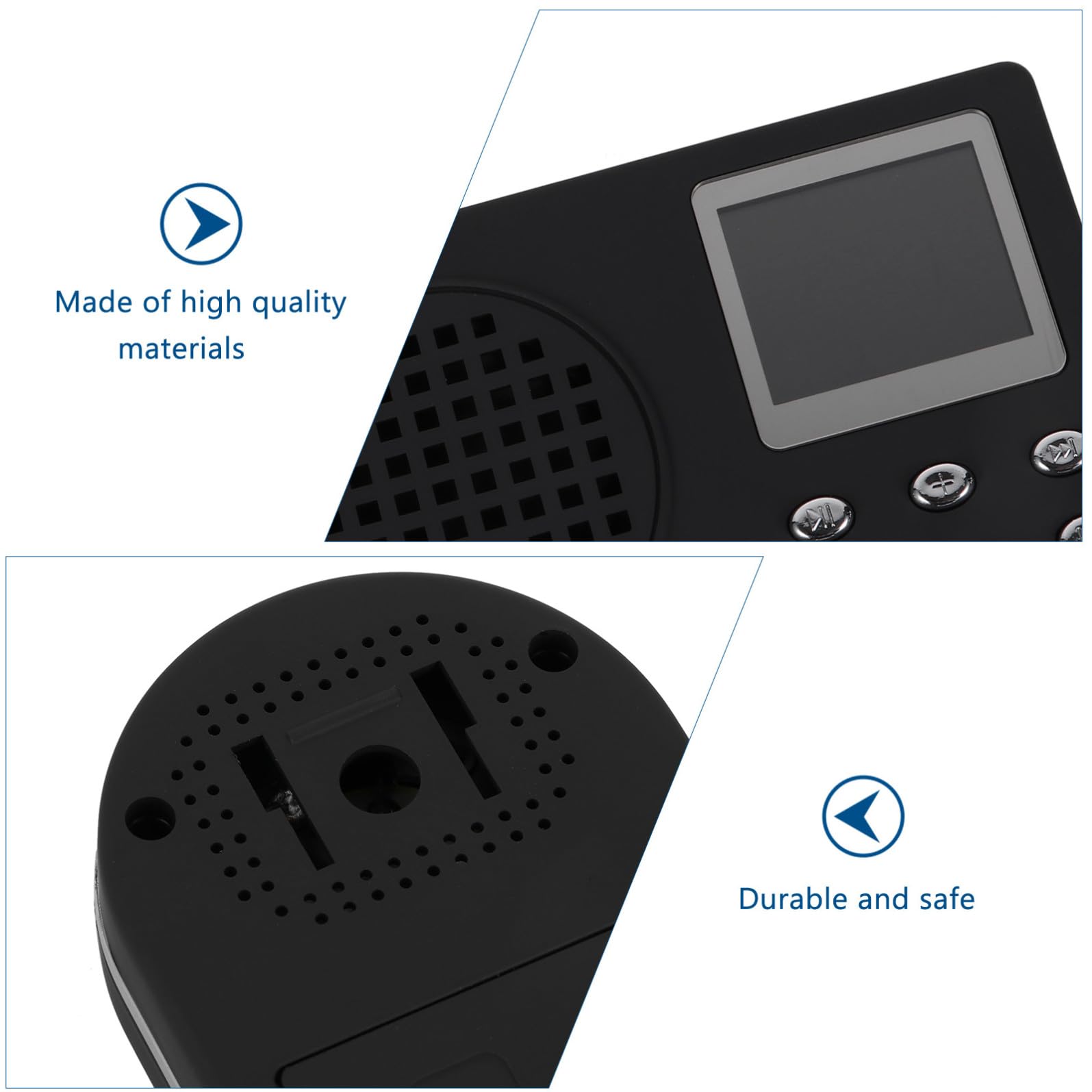 Mp3 Portatile Nero con Display Lcd e Batteria Integrata Alta Capacità, Apparecchiatura la Riproduzione Musicale con Cavo Usb, come Regalo per Famiglia e Amici