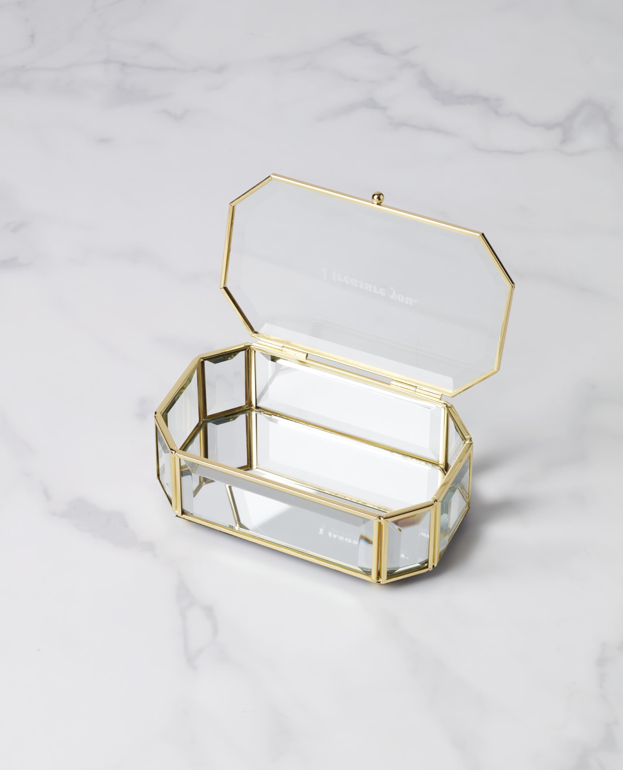 kate spade ジュエリーBOX Amazon.com: kate spade new york I Treasure You Clear Glass Jewelry