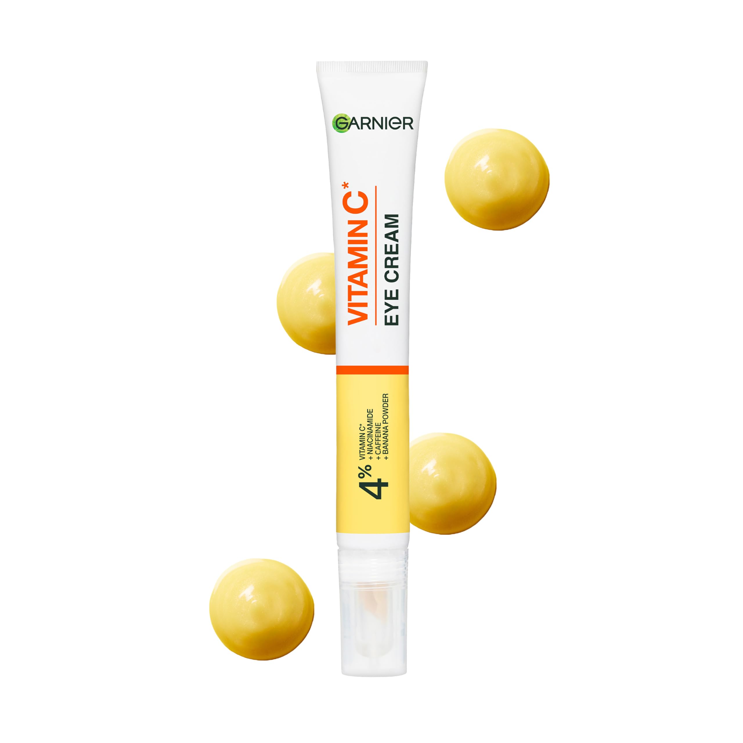 Garnier Eye Cream, With 4% Vitamin C, Brightening Eye Treatment For Dark Circles, Prevents Under Eye Bags And Puffiness, Vitamin C*, 15Ml