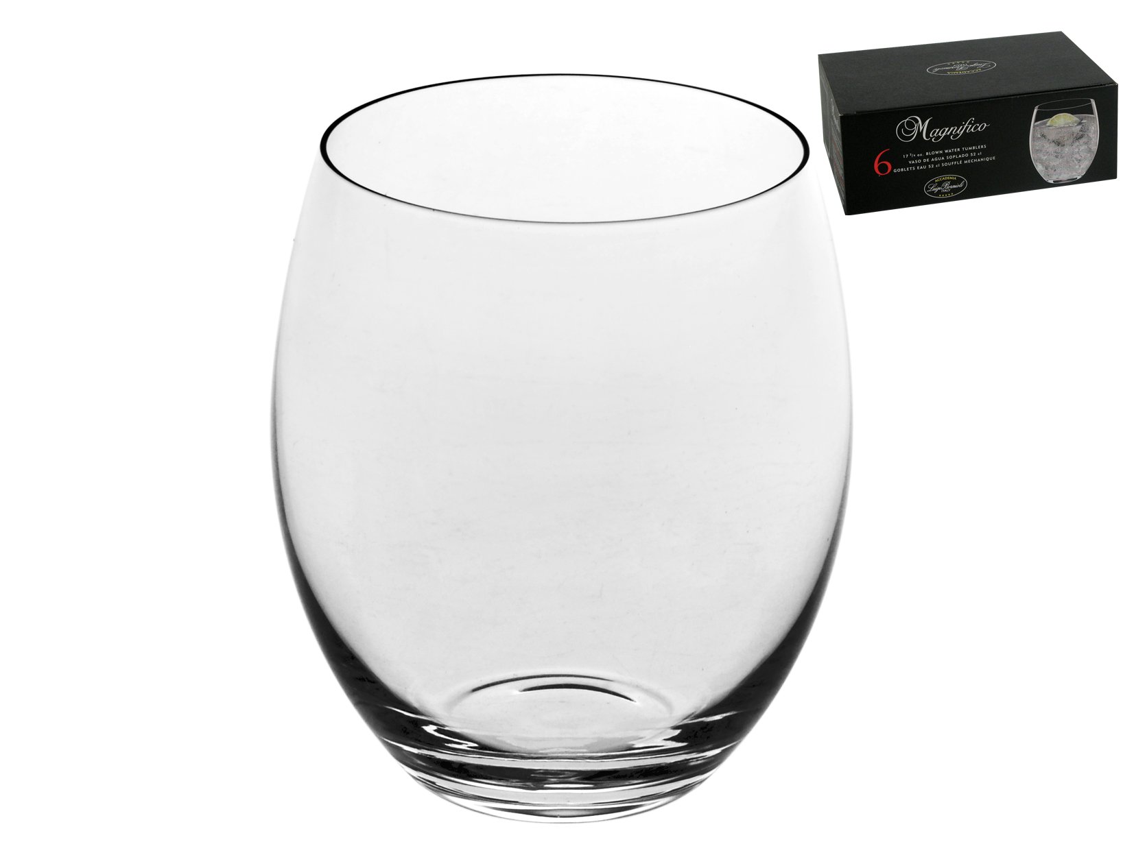 Bormioli Luigi Magnifico Confección de Vasos, Vetro Resistente, Transparente, 52 cl, 6 Piezas