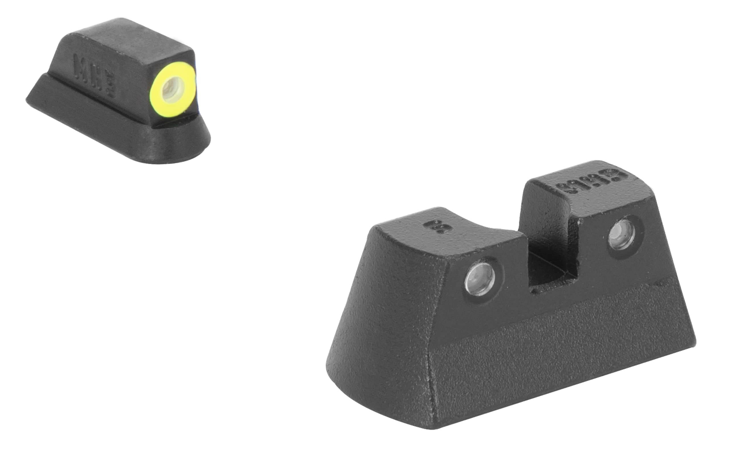 MEPRO Hyper-Bright tritium Night Sights Compatible with CZ, Green tritium dots, Extra Bright Colored Front photoluminescent Night Sight, U Notch Rear Glow on Sights by Meprolight