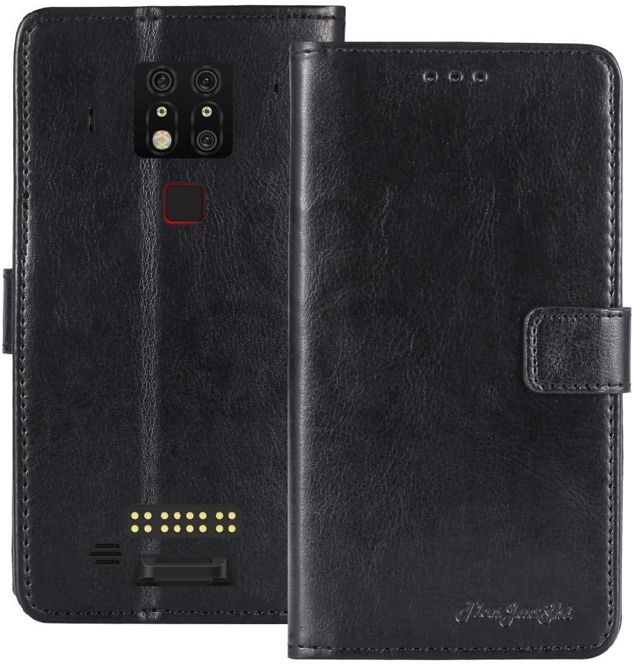 TienJueShi Black Book Stand Retro Flip Leather Protector Phone TPU Silicone Case For Oukitel WP7 6.53 inch Gel Cover Etui Wallet