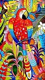 KOTART Diamond Painting Kits for Adults 16x31.5 Full Drill Red Parrot DIY Diamond Cross Stitch Patterns Jungles Birds Set with Tools, Accessories, Supplies – Adults