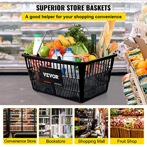 Vevor SHOPPING BASKET BLACK Shopping Basket, Set Of 12 Black thumb #1