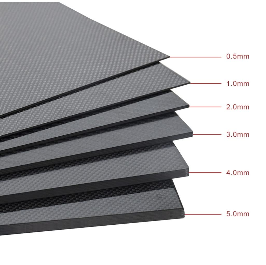 3K Carbon Fiber Plate 245x245mm 0.5mm 1mm 1.5mm 2mm 2.5mm 3mm 4mm 5mm Thickness Carbon Fiber Material For RC UAV/Toys(1.5mm Twill Glossy)
