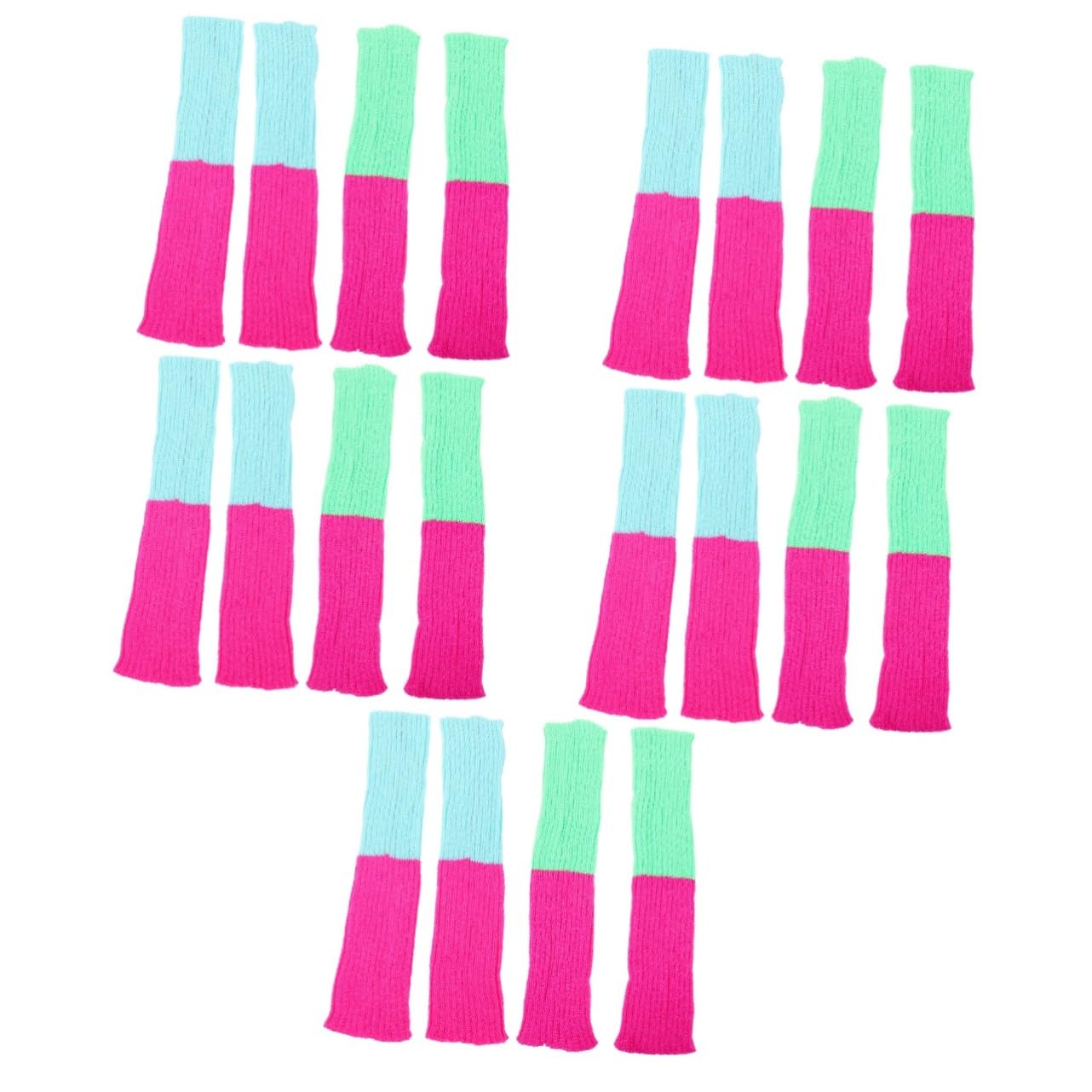 Healeved 10 Pares Calentadores de Piernas de Punto Fluorescentes para Mujer Suaves y Cálidos Diseño Colorido y Cómodo para Invierno para Fiestas y Uso Diario