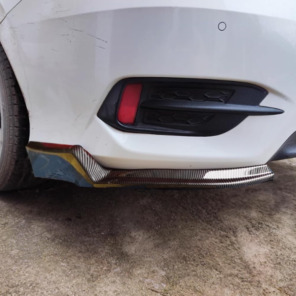 JIEOSDIN Car Accessories Rear Bumper Corner Protection Cover Trims Compatible with Honda 10th Gen Civic 2016-2021 (Carbon Fiber Style) 2PCS ABS