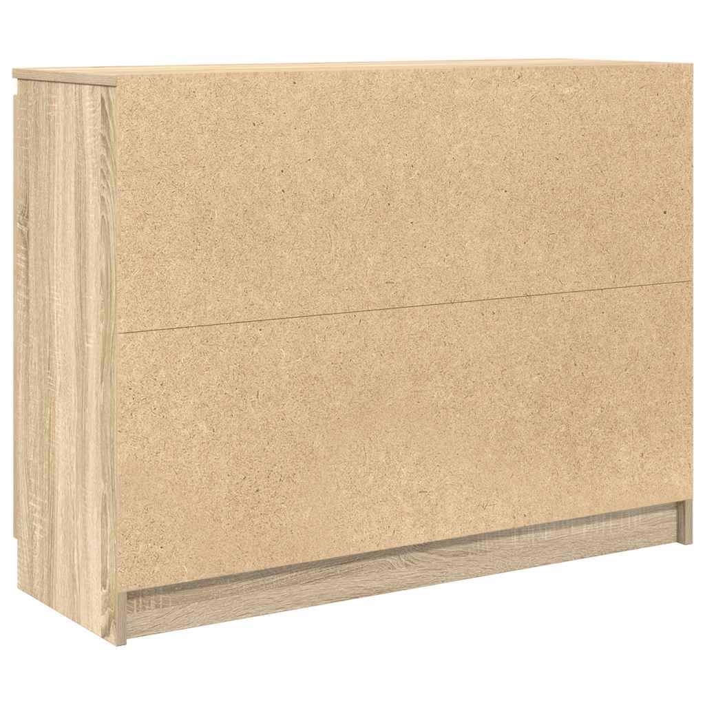 vidaXL Aparador con cajones Roble Sonoma 100,5x35x76 cm, Armario de almacenaje, Mueble aparador, Mueble de Pasillo, Mueble Buffet