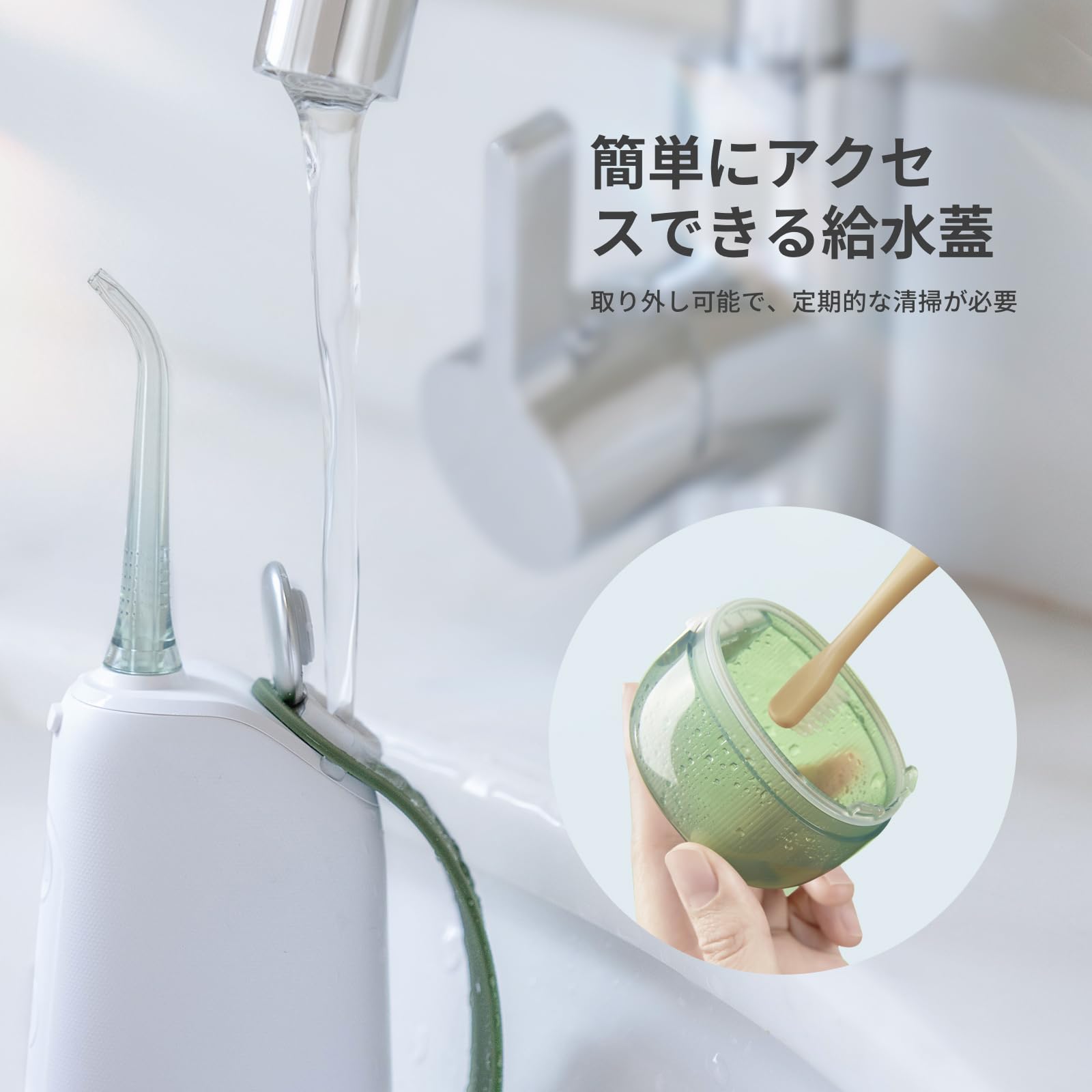 Idropulsore Oclean W10, irrigatore orale portatile con 5 modalità filo interdentale e 4 punte sostituibili, IPX7, Quadpacer, timer intelligente