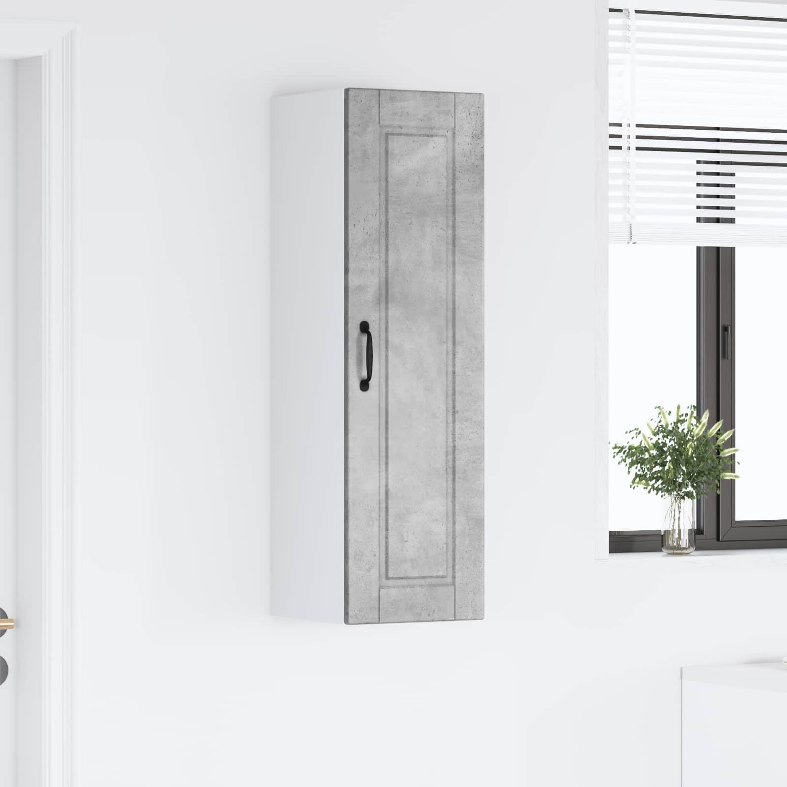 Mobile da cucina Porto, 30 x 31 x 100 cm, grigio cemento, in legno