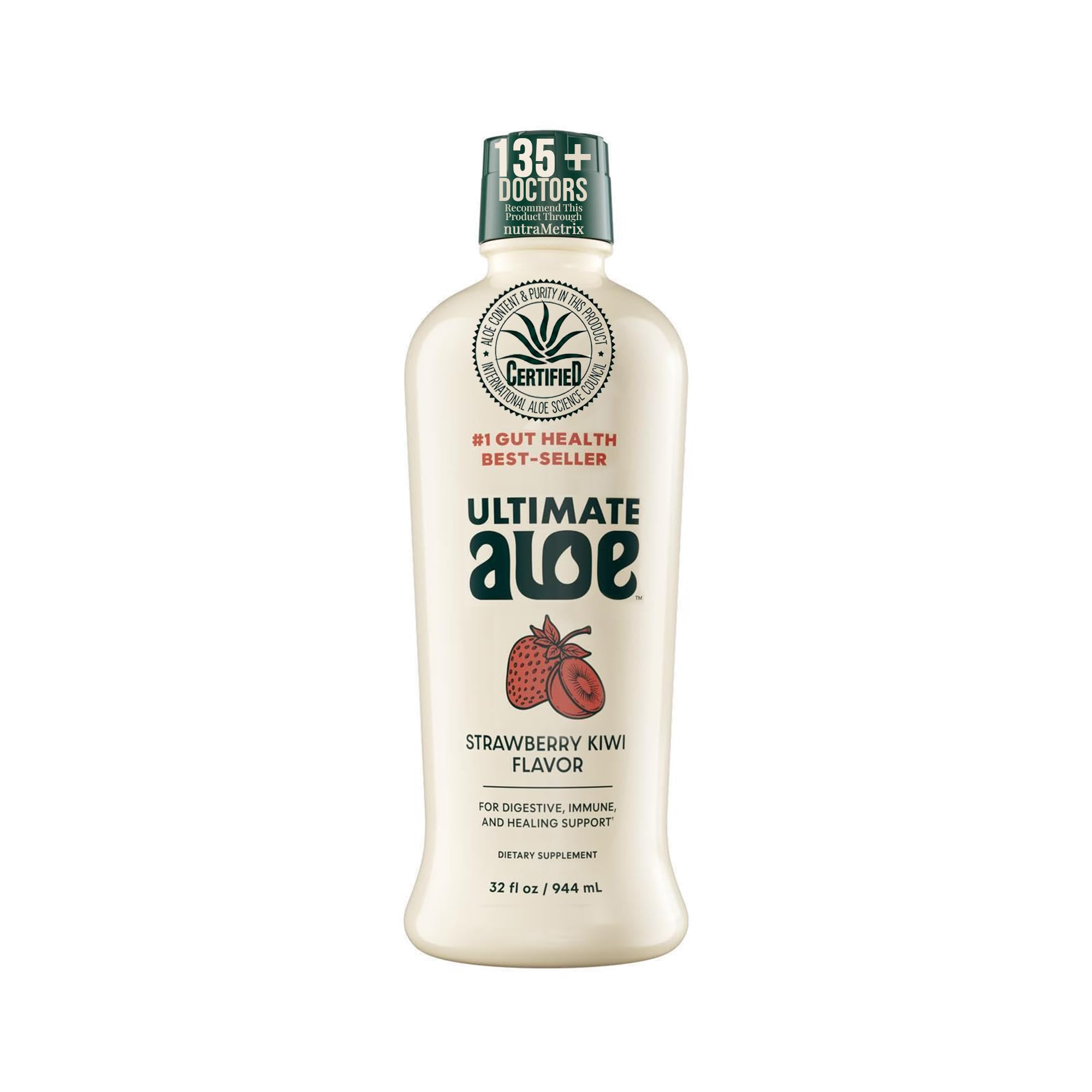 Ultimate Aloe – Aloe Juice, Strawberry & Kiwi Flavor, 16 Servings