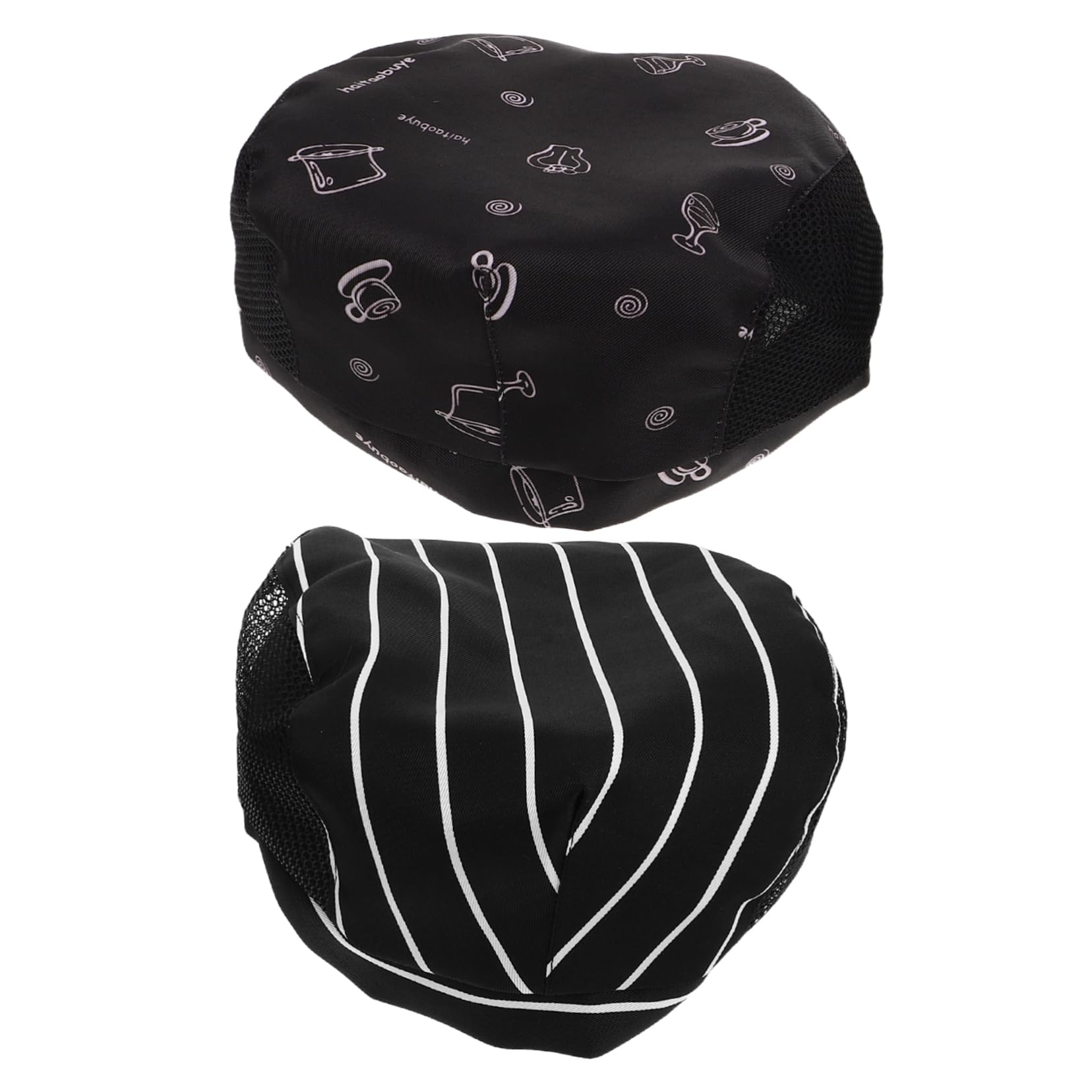 Cabilock 2pcs Adjustable Breathable Chef Hats for Men and Women Lightweight Cotton Cooking Caps for Kitchens Bakeries Cafes and Culinary Schools Comfortable and Versatile Cooking Headwear Black