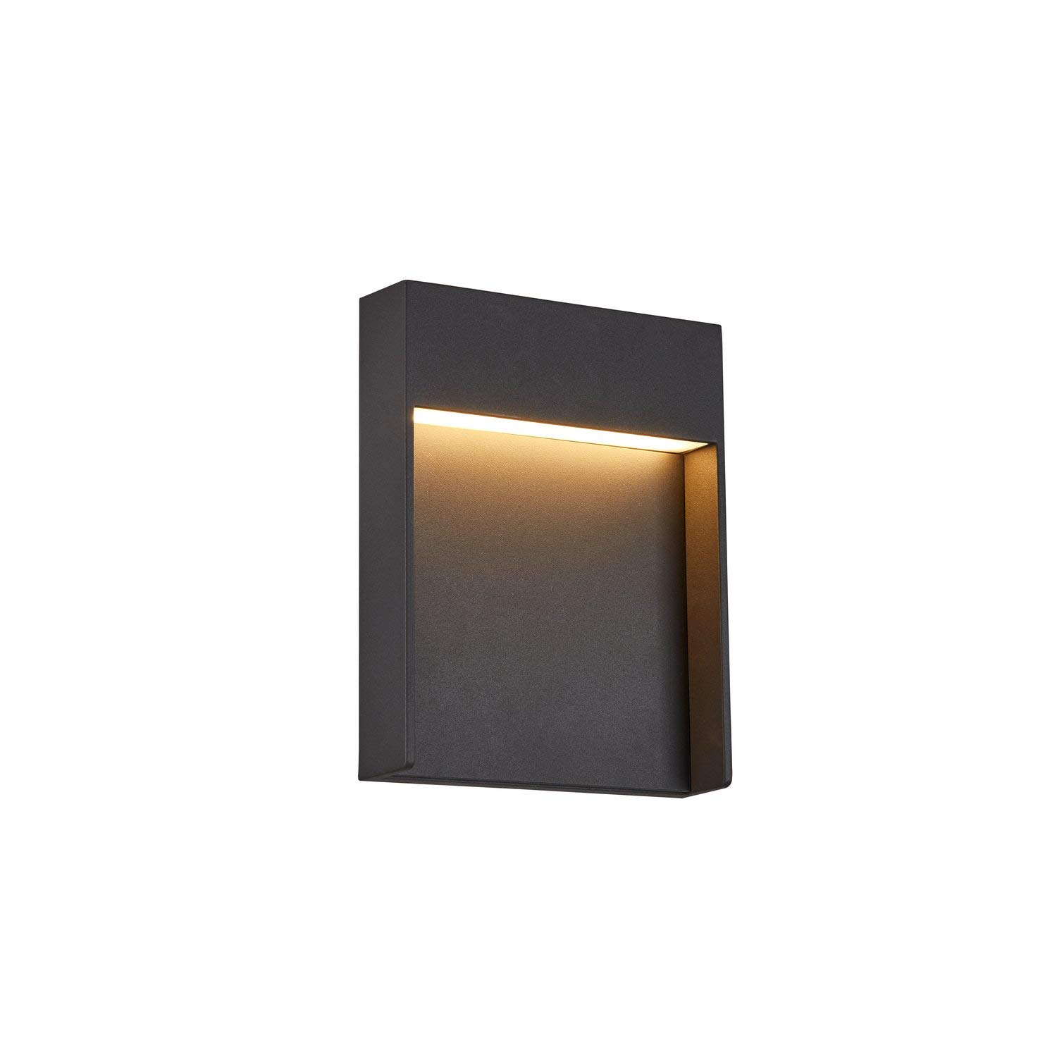 SLV LED Wandleuchte FLATT für die Außenbeleuchtung von Hauseingang, Wänden, Wegen, Terrassen, Fassaden, Treppen | LED Wandlampe, Aussenleuchte, Gartenlampe // CCT Switch (3000K/4000K), 460 Lumen, 14W