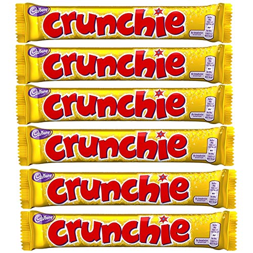 Cadburys Crunchie Bars | Total 6 bars of British Chocolate Candy - Cadbury Crunchie