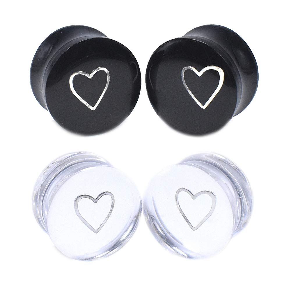 4 paia di tappi per le orecchie in silicone, tunnel per le orecchie flessibili in carne, tappi per le orecchie a doppia svasatura, dilatatori per le orecchie, piercing Unisex (Colori Misti 1