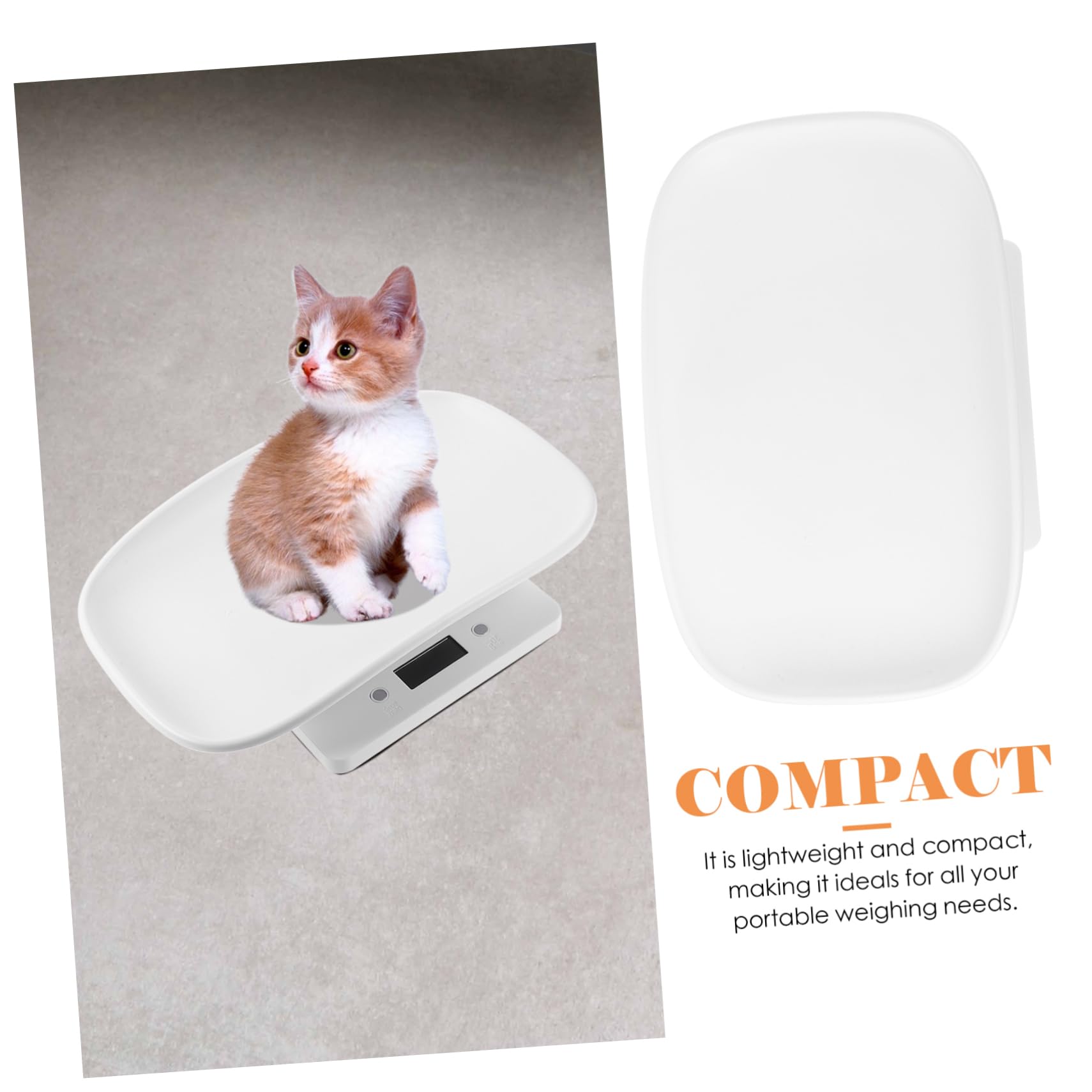KOMBIUDA Bilancia Elettronica per Animali Domestici con Display LED Misurazione Precisa per e Gattini Design Pesare e Medicinali per Animali