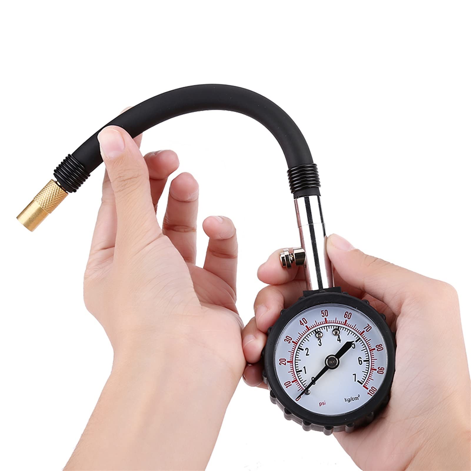 Medidor de presión de neumáticos de Tubo Largo 0-100Psi probador de presión de Aire de neumáticos de Alta precisión para Coche Motocicleta Universal