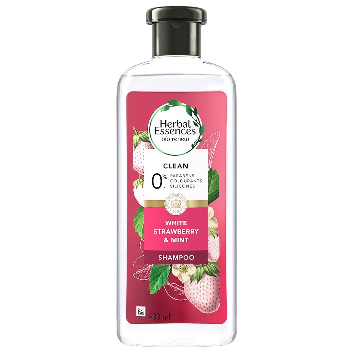 Herbal Essences bio:renew White Strawberry & Sweet Mint SHAMPOO, 400ml, No Parabens No Colourants