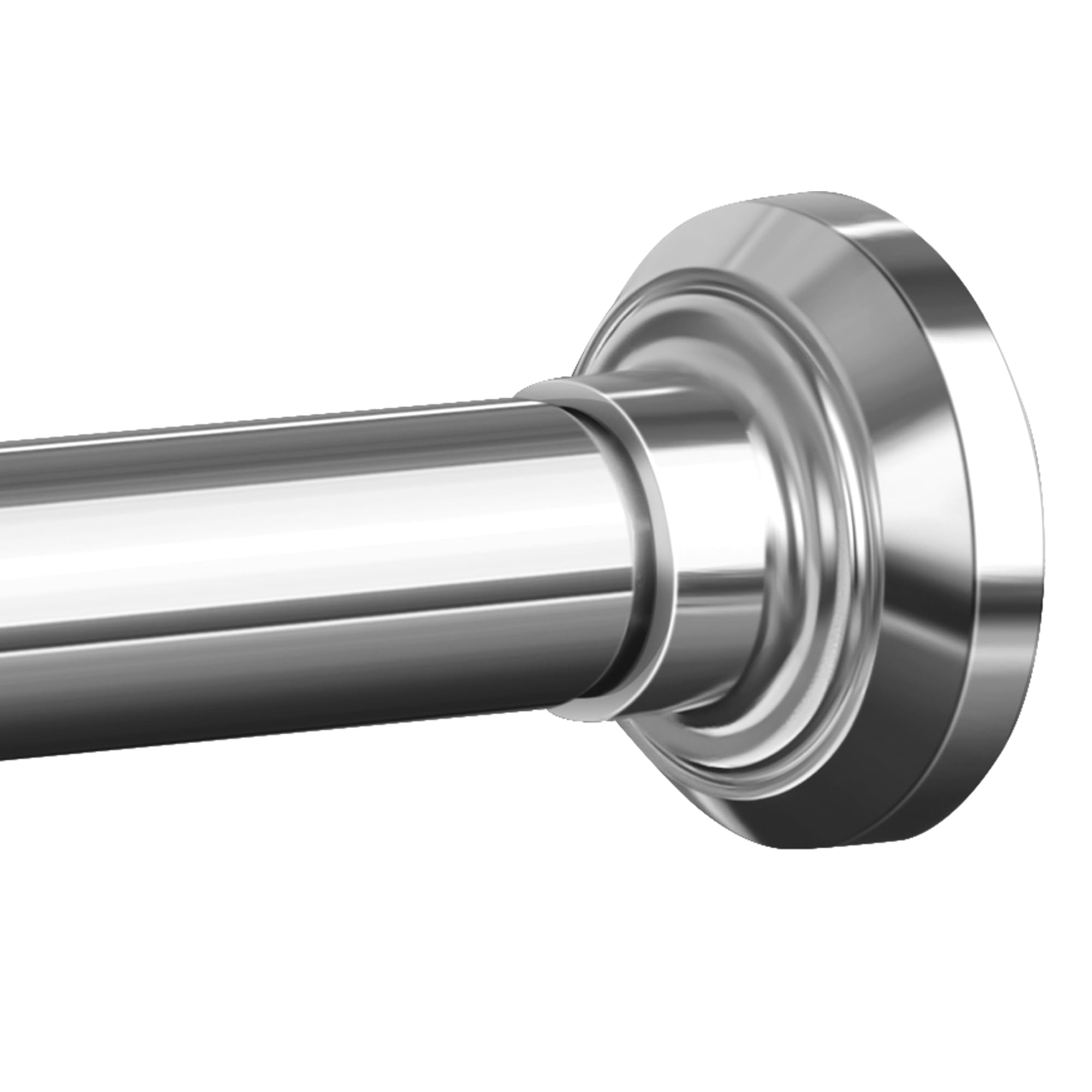 Shower Curtain Rod 33 to 72 Inches, 1 Inch Adjustable Spring Tension Curtain Rod No Drill, Stainless Steel Shower Rod for Bathroom, Closet, Window, Room Divider, Never Rust, Non Slip, Chrome