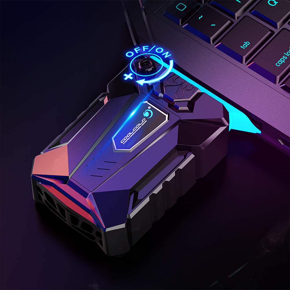 Coolcold Enfriador para Laptop con Velocidad Ajustable Ventilador Silencioso Diseño Portátil para Eficiente Reducción de Calor Alimentado por USB Compacto Ligero