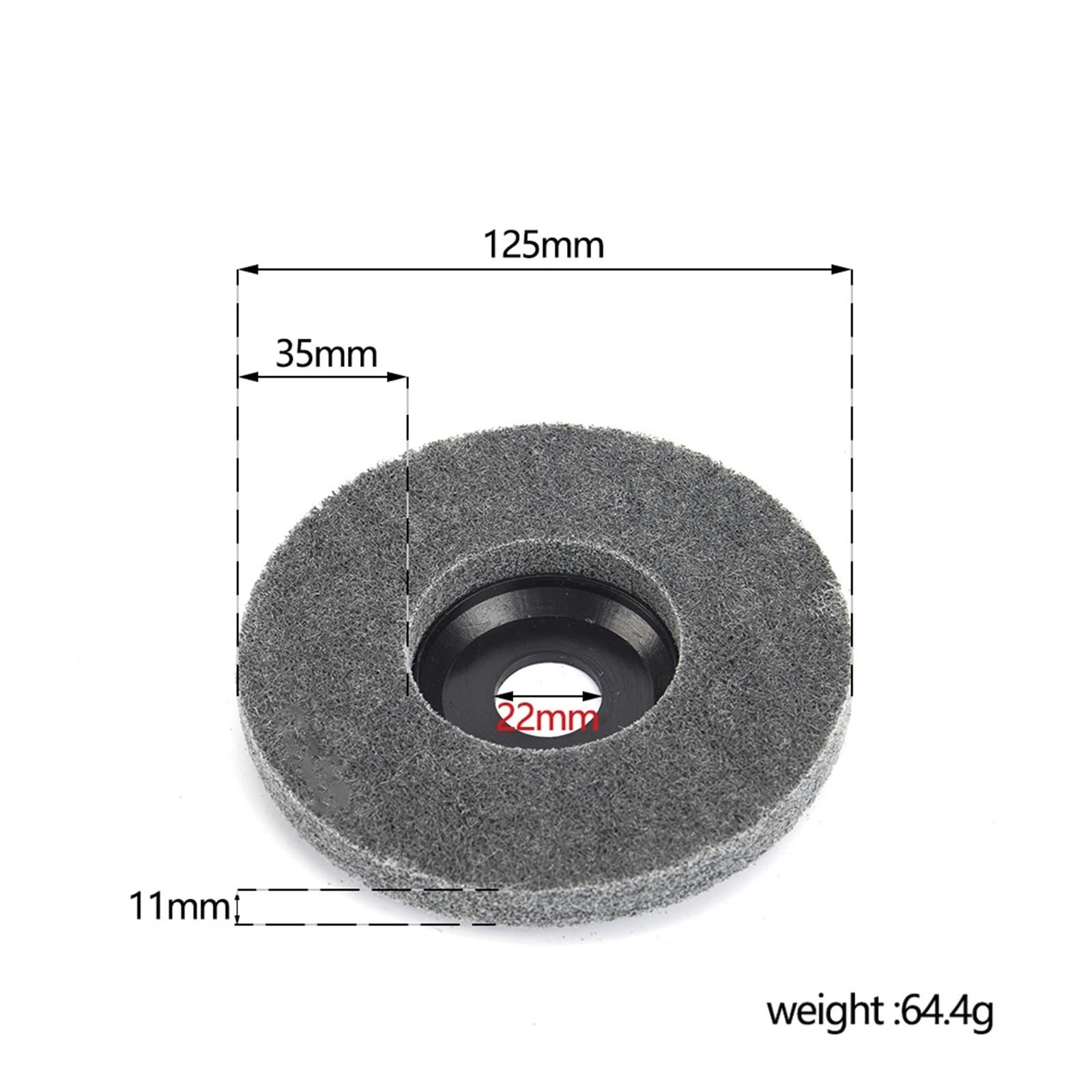 4,5 Pollici 115 mm 5 Pollici Nylon Fibra lucidatura Ruota Non Tessuto Disco abrasivo 125 mm Foro 7/8 "Molla di lucidatura for Metallo(5,5 inch)