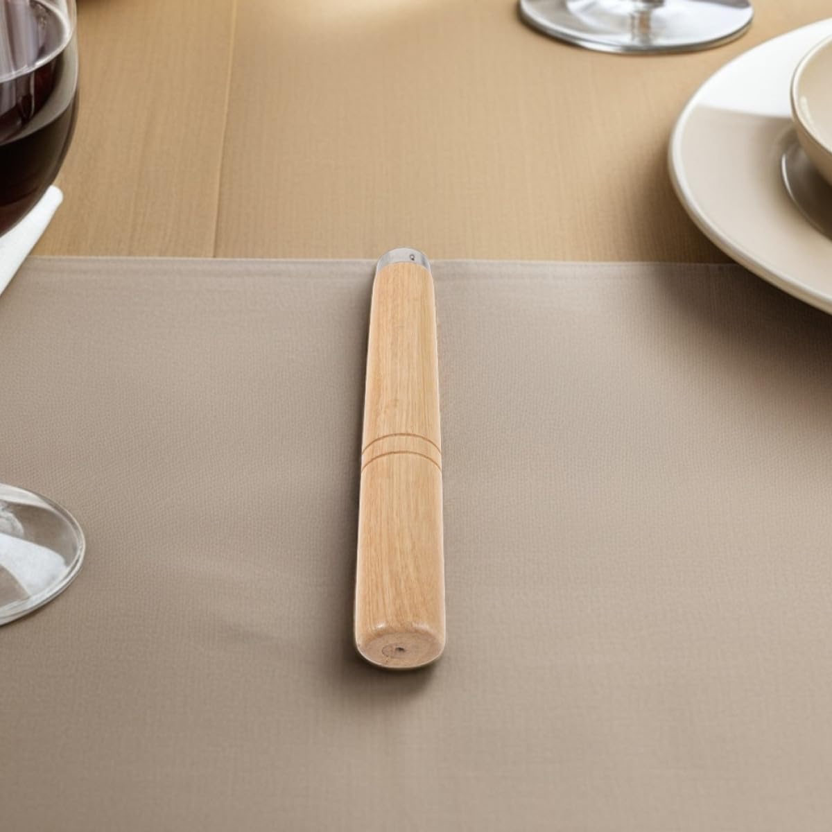 Manico Padella in Legno Massello 2 Pezzi Design Resistente al Calore Compatibile Universalmente per Pentole e Padelle in Cucina Domestica e Ristorante