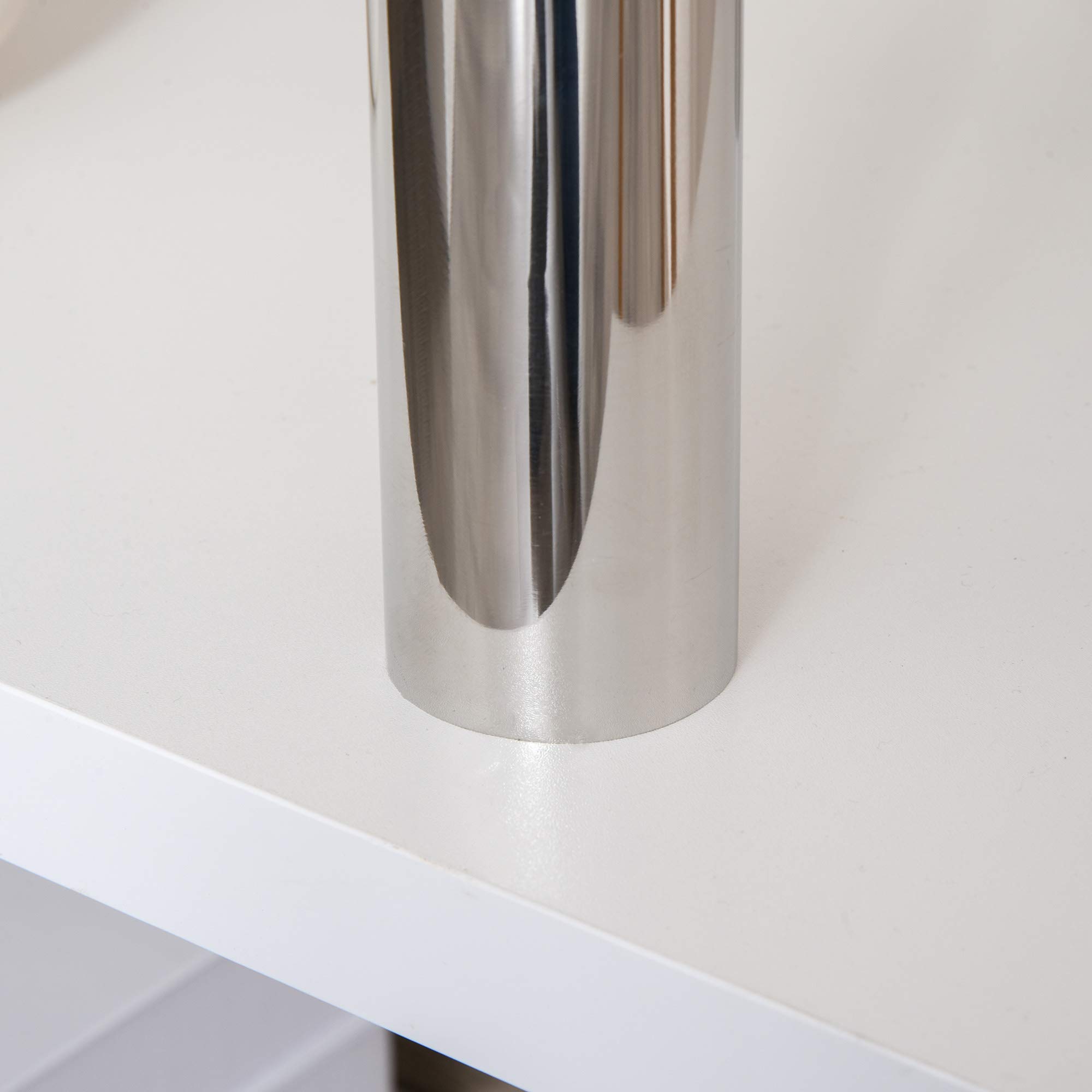 HOMCOM Scrivania Angolare con Cassetto, Armadietto e Mensole, Bianco | Moderna, in Legno, Arredamento per Ufficio e Casa