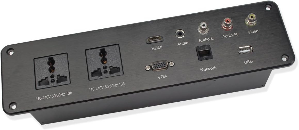 Multifunctional Tabletop Power Outlet Conference table cable cubby Socket for Countertops Worktop