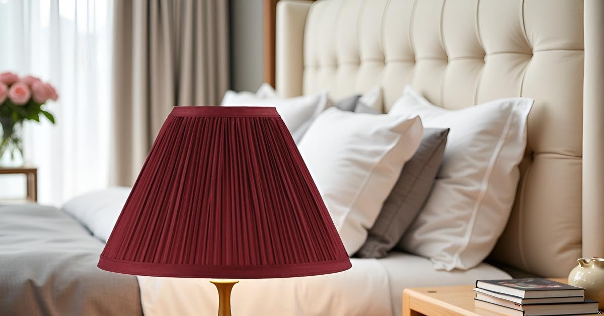 Aspen Creative 59174, Empire Uno Lamp Shade, Dark Mahogany, 4" Top x 10" Bottom x 7" Slant Height, Slip UNO 33mm