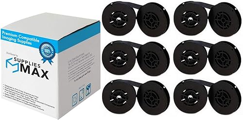 Repuesto compatible para Texas Instruments Omni 800 Modelo 711810880885895 cintas negras para impresora (6PK) (996241-0002)