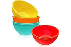 Webake Small Silicone Bowls (4-Pack) - Unbreakable 8oz Prep Bowls