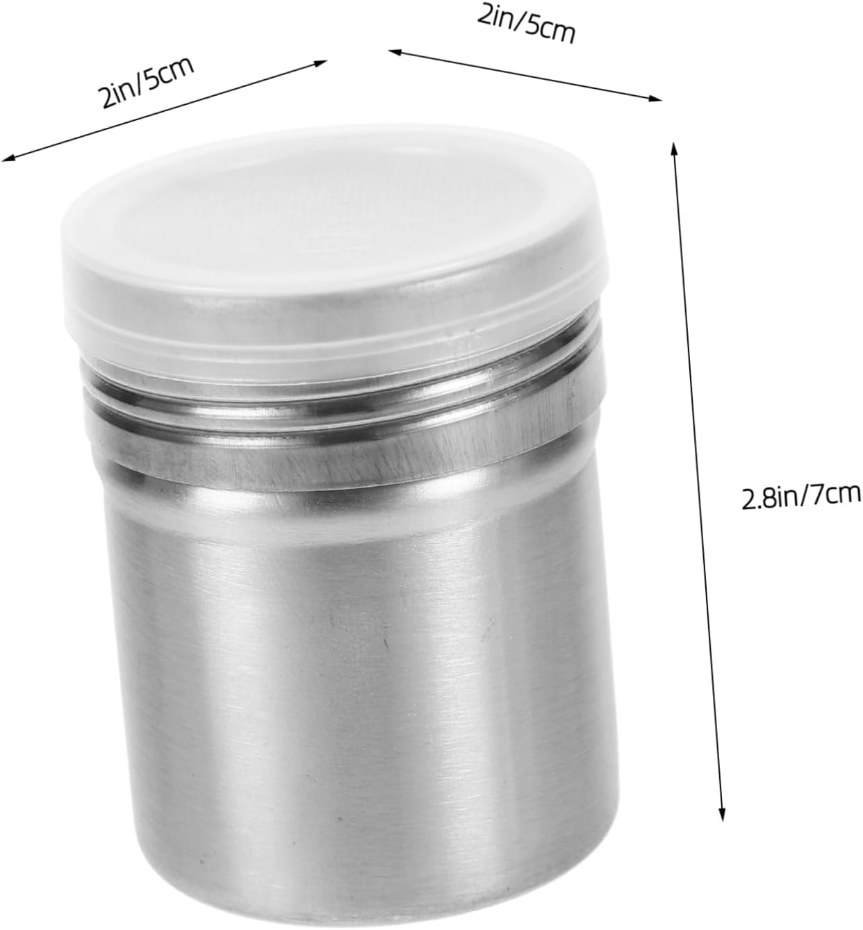 3pcs Seasoning Shaker Sugar Pepper Powder Can Stainless Steel