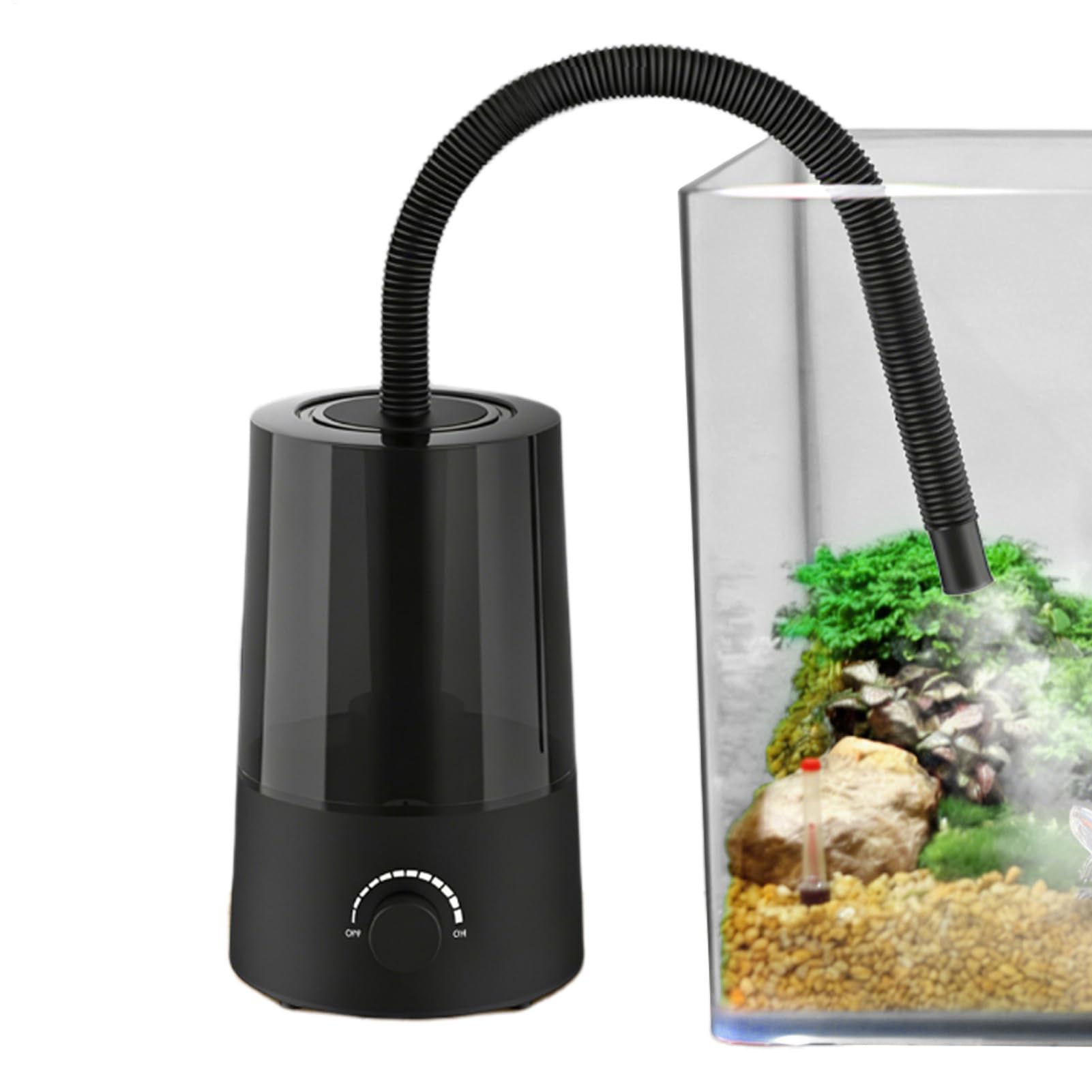 Nawilżacz dla Gadów z Zamgławiaczem 2.5L Pojemnik, Automatyczne Wyłączanie | Zraszacz nawilżający dla żółwi do Terrarium: Kameleony, Gekony, Płazy, Żółwie, Węże,