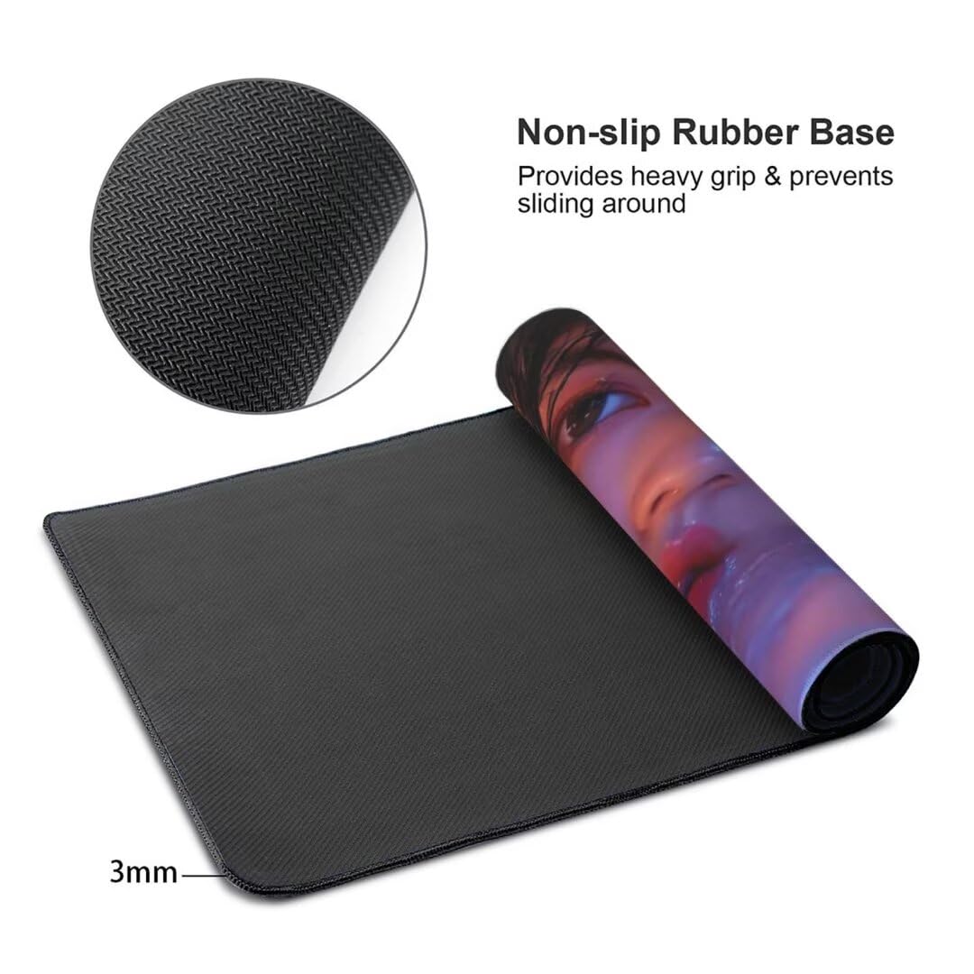 Alfombrilla de ratón 1400x600x3 MM, Alfombrilla Ratón XXL Extendida de Gran Tamaño con Bordes Cosidos, Base de Goma Antideslizante Almohadilla para Teclado, Belleza de baño S-9971