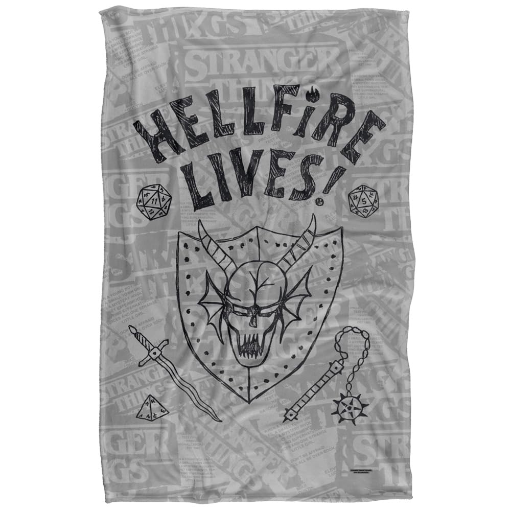 Stranger Things Hellfire Lives Graduation Silky Touch Super Soft Throw Blanket 91 X 147 Cm