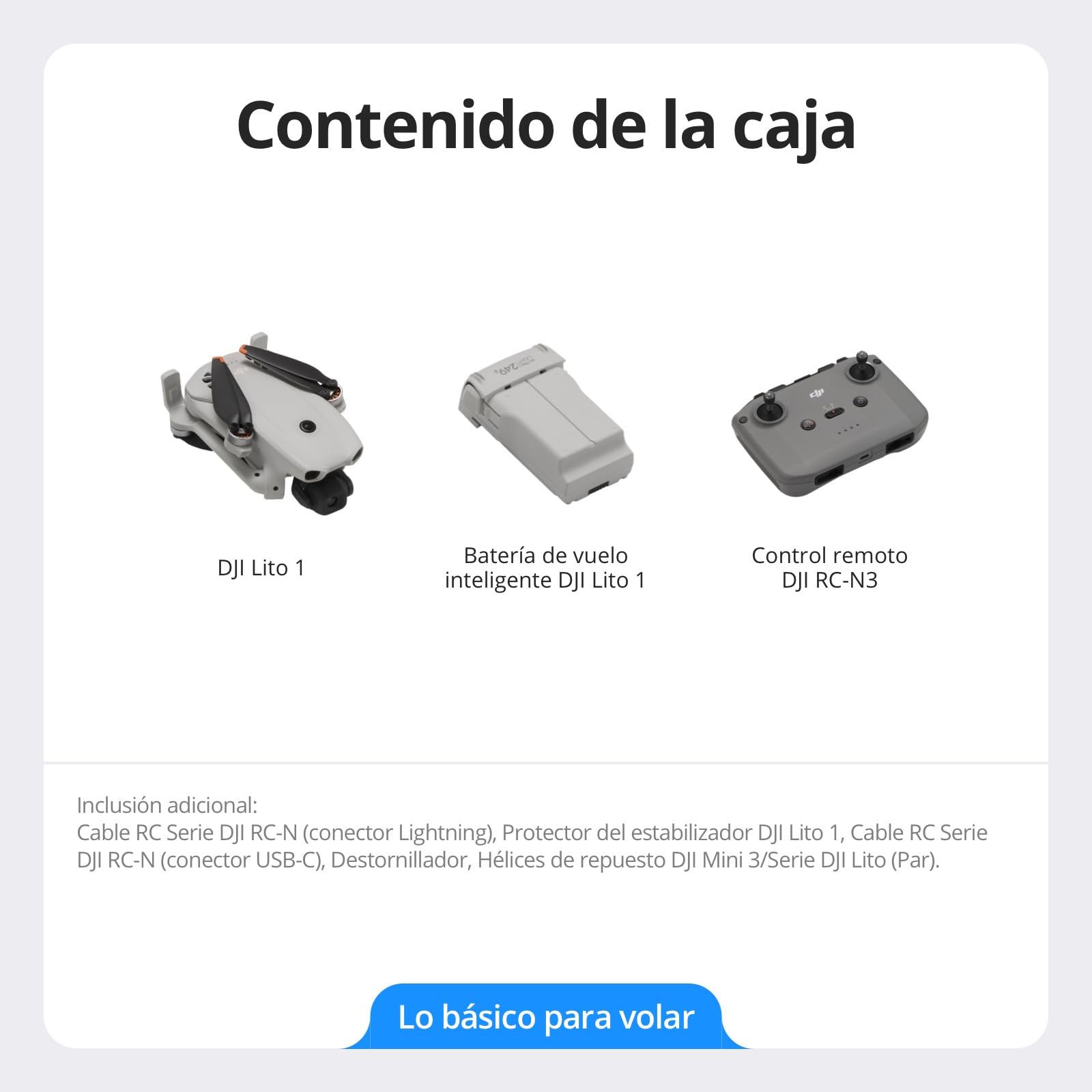 DJI Lito 1, dron 4K para principiantes, Versión actualizada de Mini 4K | Detección de obstáculos, ActiveTrack, vídeo 4K/foto 8K, para adultos, ligero y plegable, transmisión video 15km, C0