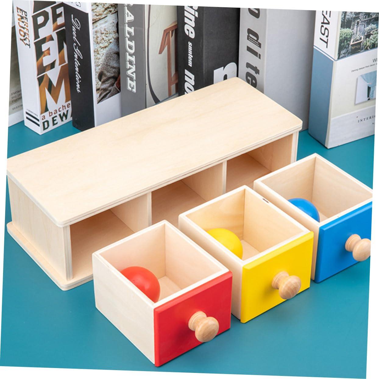 GALPADA Round-Ball Drawer 1 Pz per Ragazzo Ragazza per Didattica Precoce | Gioco Educativo 0-3 Anni, Tre Colori, Attività Genitore-figlio, Giocattolo per Bambin