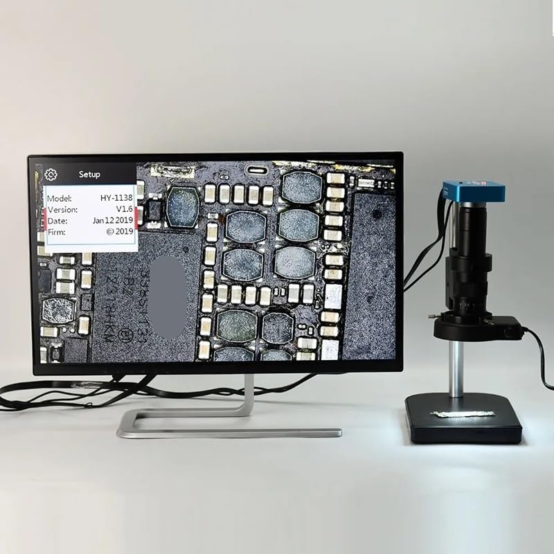Microscope 34MP 2K 1080P 60FPS USB Industrial Electronic Digital Video Soldering Microscope Camera(Blue)