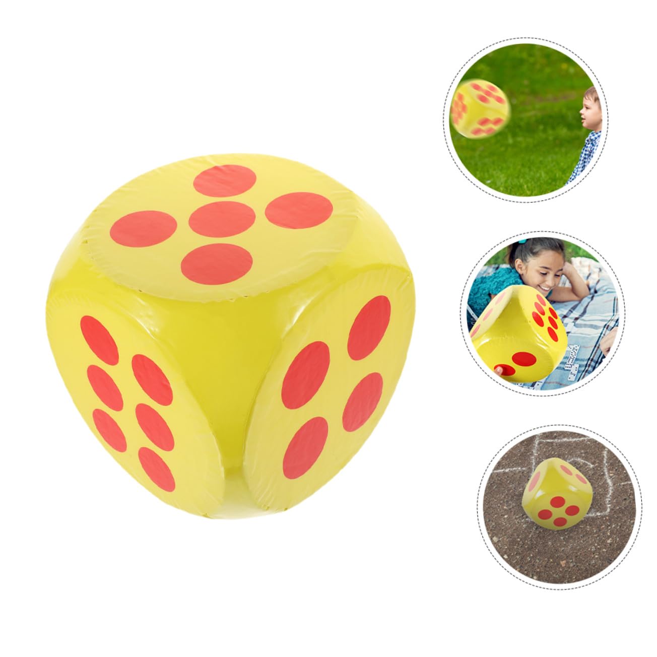 Dados de Espuma Gigantes para Familiares y Roles Educativos Dados Suaves y Seguros para Fiestas y Aula Color Amarillo
