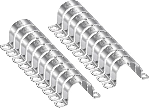 Miniatura 43 de HARFINGTON 5 abrazaderas de conducto de 4 1/4 pulgadas y 4.252 in, abrazadera de tubo M108 U, correa de tubo rígida de acero inoxidable, soporte