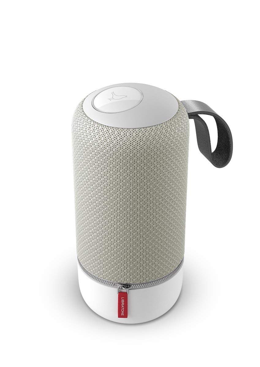 Libratone ZIPP MINI Altoparlante Wireless (360 ° Suono, WiFi, Bluetooth, MultiRoom, Airplay 2, Spotify Connect, 10 ore Batteria Ricaricabile)- Cloudy Grey
