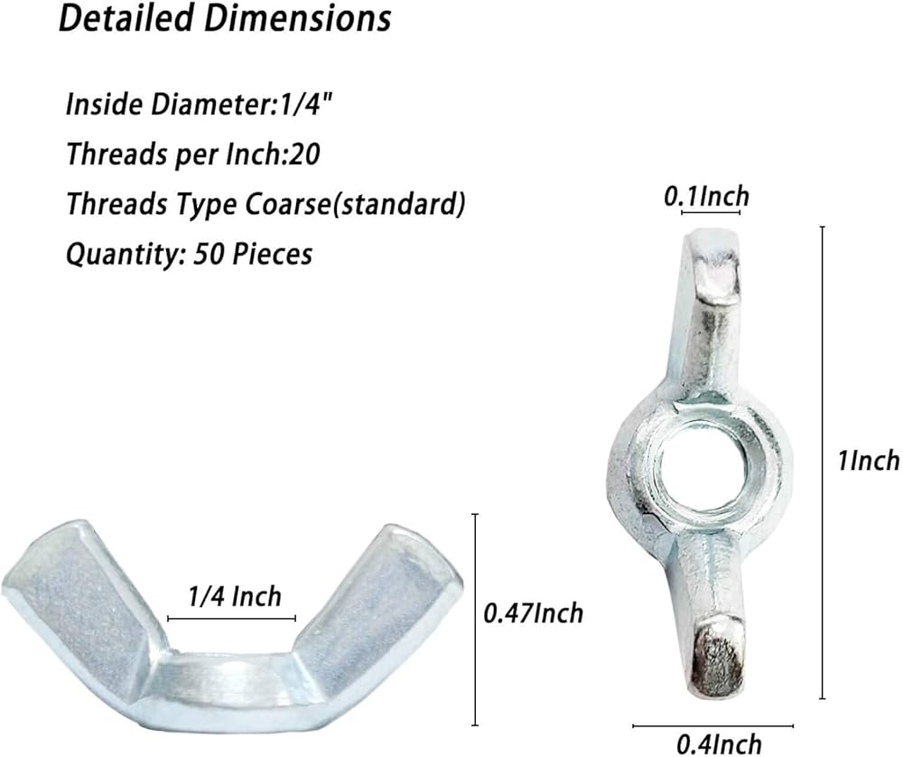 Amazon.co.jp: Aiwaiufu 1/4インチ 蝶ナットファスナー 1/4-20インチ